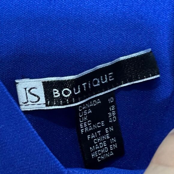 JS Boutique Royal Blue Sleeveless Maxi Dress Size 12 - Picture 6 of 7